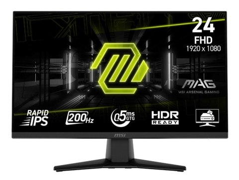 MSI Monitor MAG 242F 23.8 cala/LED/FHD/Flat/200Hz/Czarny