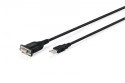 Digitus Kabel adapter USB 2.0 - DB9 RS232 M/Ż, chipset FTDI (FT232RNL), PVC, czarny, 1.8 m