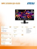 MSI Monitor 31.5 cala MPG 321URX QD-OLED QD-OLED/LED/UHD/Flat/240Hz/czarny