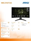 MSI Monitor MAG 274CF X24 27cali/LED/FHD/CURVE/240Hz/Black
