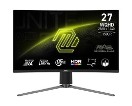 MSI Monitor MAG 27CQ6PF 27 cali/LED/QHD/Zakrzywiony/180Hz/Czarny