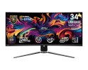 MSI Monitor MPG 341CQPX QD-OLED 34 cale/LED/UWQHD/Zakrzywiony/240Hz/Czarny