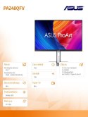 Asus Monitor 24.1 cala PA248QFV PRO IPS WUXGA HDMI DP 100Hz