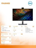 Dell Monitor P2426HEB 23.8 cala IPS FHD (1920x1080)/16:9/HDMI/2xDP/5xUSB/2xUSB-C/RJ45/Camera/Głośniki/3Y