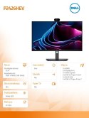 Dell Monitor P2426HEV 23.8 cala IPS FHD(1920x1080)/16:9/HDMI/2xDP/2xUSB-C/RJ45/4xUSB/Camera/3Y