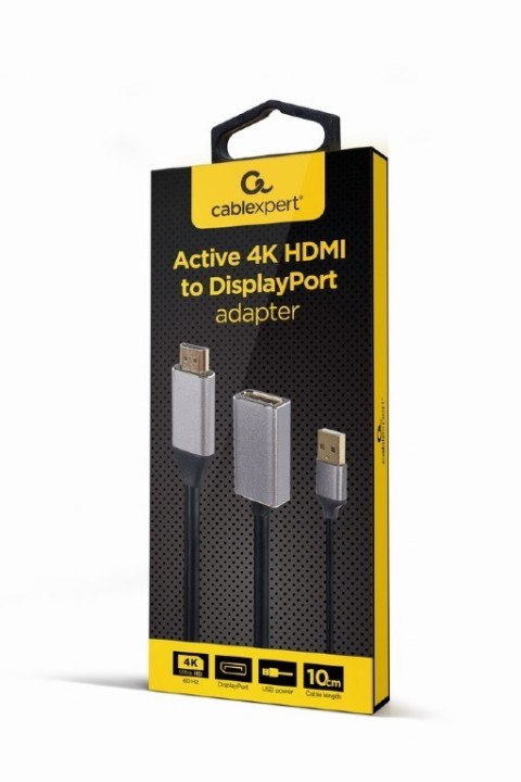 Gembird Adapter HDMI do DP 4K 60Hz USB-A powered