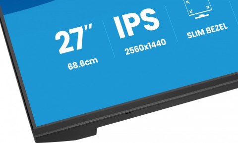IIYAMA Monitor 27 cali X2791QS-B1 IPS, QHD, 120Hz, HDMI, DP, 2xUSB, 1500:1, 350cd, 2x2W, cienka ramka z 4 stron