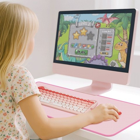 LogiLink Podkładka na klawiaturę i mysz, XXL, różowa