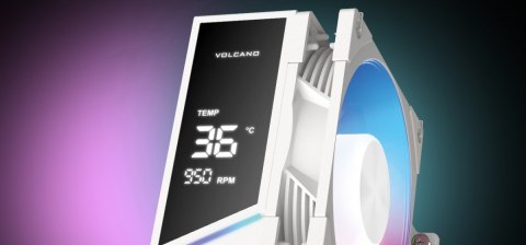 MODECOM Chłodzenie powietrzne Volcano 0C T202 LCD ARGB 120 białe