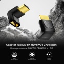 Adapter HDMI Unitek 2.1 8K kątowy 90 i 270 stopni kompaktowy 4K 120Hz HDR