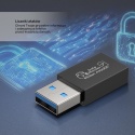 Adapter Przejściówka Unitek USB-A Wtyk Port Do Blokowania Danych