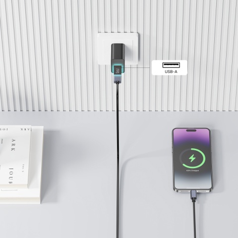 Adapter Przejściówka Unitek USB-A Wtyk Port Do Blokowania Danych