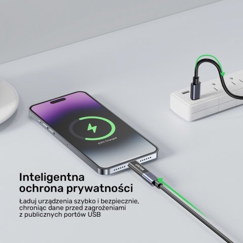 Adapter Przejściówka Unitek USB-C Do USB-C Blokowanie Danych