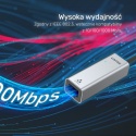 Adapter Przejściówka Unitek USB-C/USB-A RJ-45 Ethernet 2,5G Hybrydowy