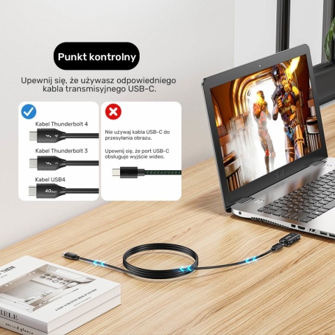 Adapter Unitek V1187BBK01 HDMI do USB C 4K 60Hz HDR HDCP kompaktowy szybki