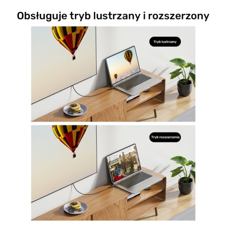 Adapter Unitek V1187BBK01 HDMI do USB C 4K 60Hz HDR HDCP kompaktowy szybki