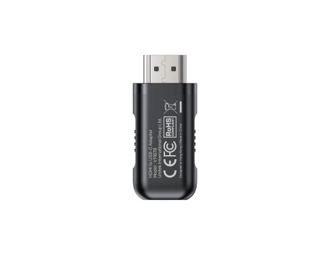 Adapter Unitek V1187BBK01 HDMI do USB C 4K 60Hz HDR HDCP kompaktowy szybki