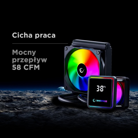 Chłodzenie Wodne Rampage INFINITE V120 ARGB 120 mm Do Procesora LGA 115X