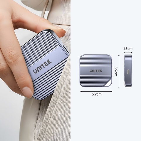 Hub Czytnik Kart Unitek PD100W USB-C 6w1 4K 60 Hz USB 5 Gbps SD/Micro SD