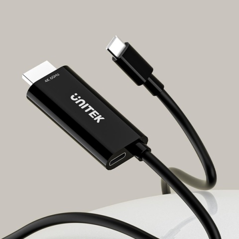 Kabel Adapter Unitek USB-C HDMI 2.0 4K 60 Hz Z Zasilaniem PD 100 W 2 m