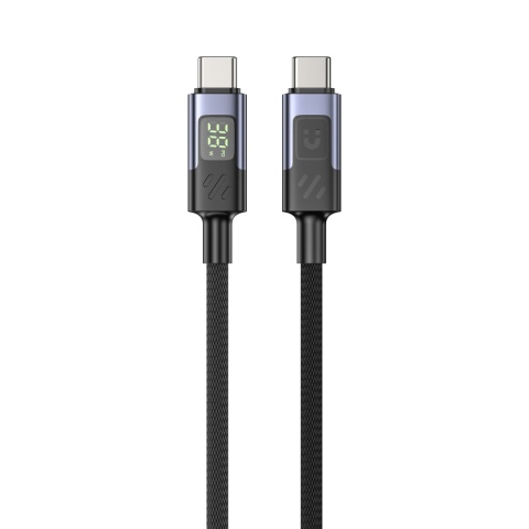 Kabel Przewód Unitek C14158ABK01 USB-C Do USB-C PD 60 W 3 m Z Wyświetlaczem