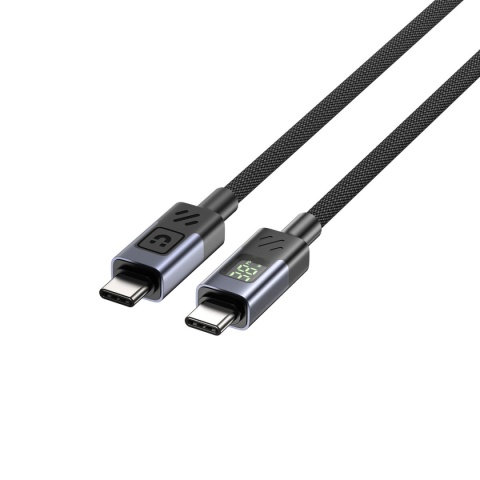 Kabel Przewód Unitek C14158ABK01 USB-C Do USB-C PD 60 W 3 m Z Wyświetlaczem