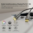 Kabel Przewód Unitek C1631ABK01 DisplayPort 2.1 8K 10 m Światłowodowy