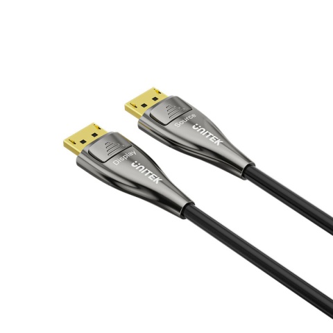 Kabel Przewód Unitek C1631ABK01 DisplayPort 2.1 8K DP-DP 20 m Światłowodowy