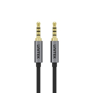 Kabel Przewód Unitek Mini Jack 3,5 mm AUX Męski-Męski 1 m Pozłacany