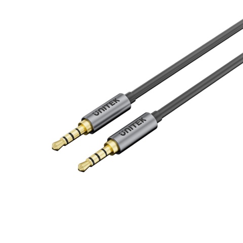 Kabel Przewód Unitek Mini Jack 3,5 mm AUX Męski-Męski 1 m Pozłacany