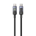 Kabel Przewód Unitek USB-C PD 60 W 480 Mbps 2 m Z Wyświetlaczem W Oplocie