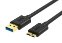 Kabel Unitek USB 3.0 micro B do USB A 2 m do dysków zewnętrznych pozłacane