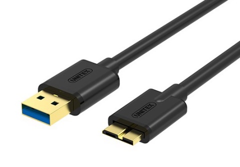 Kabel Unitek USB 3.0 micro B do USB A 2 m do dysków zewnętrznych pozłacane