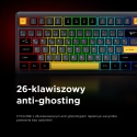 Klawiatura Rampage Cyclone gamingowa RGB 90% pokrętło Anti Ghosting 26