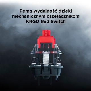 Klawiatura Rampage SNUG K14 mechaniczna TKL gamingowa czerwone switche RGB