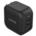 Ładowarka Sieciowa Unitek GaN PD 66 W QC 3.0 2x USB-C 1x USB-A Czarna