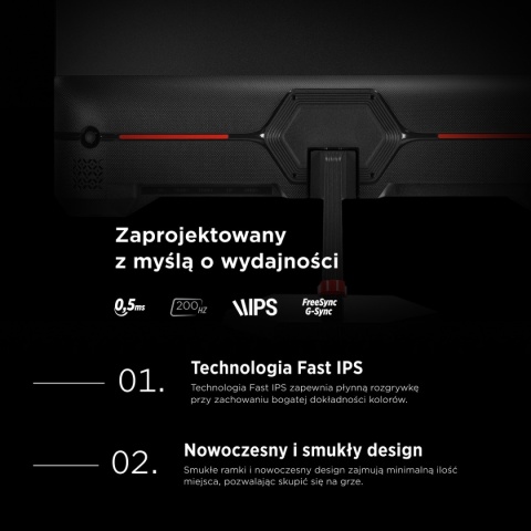Monitor Gamingowy Rampage Crimson Fast IPS 27 Cali Full HD 200 Hz 0,5 ms