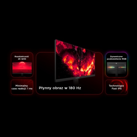 Monitor Gamingowy Rampage Miracle MC27RQ180 27" IPS QHD 2K 180 Hz 1 ms