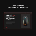 Mysz Rampage SMX-R44 V2 gamingowa 12800 DPI RGB 1000 Hz Huano makra czarna