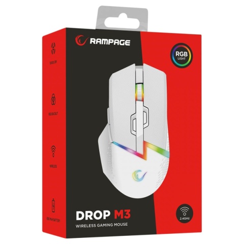 Myszka Gamingowa Rampage Drop M3 V2 Bezprzewodowa Bluetooth 24000 DPI RGB