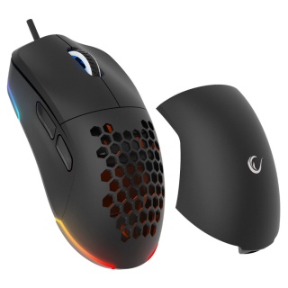 Myszka Rampage BLINK gamingowa 12800 DPI RGB przewodowa USB czarna lekka
