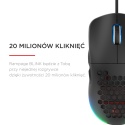 Myszka Rampage BLINK gamingowa 12800 DPI RGB przewodowa USB czarna lekka