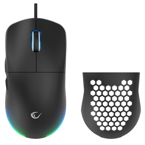 Myszka Rampage BLINK gamingowa 12800 DPI RGB przewodowa USB czarna lekka