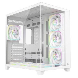 Obudowa Komputerowa Rampage SEALITE Mini ITX ARGB 7 Wentylatorów Biała