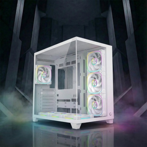 Obudowa Komputerowa Rampage SEALITE Mini ITX ARGB 7 Wentylatorów Biała