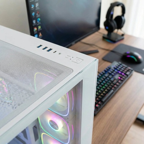 Obudowa Komputerowa Rampage SEALITE Mini ITX ARGB 7 Wentylatorów Biała