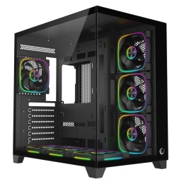 Obudowa PC Rampage SEALITE Mini ITX 7 Wentylatorów ARGB Szkło Hartowane
