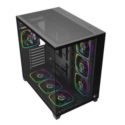 Obudowa PC Rampage SEALITE Mini ITX 7 Wentylatorów ARGB Szkło Hartowane
