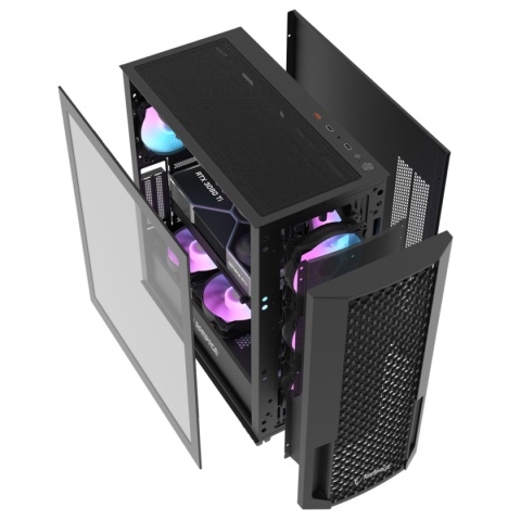 Obudowa PC Rampage Shelob E ATX 4x ARGB mesh szkło hartowane czarna gaming