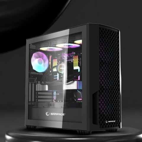 Obudowa PC Rampage Shelob E ATX 4x ARGB mesh szkło hartowane czarna gaming